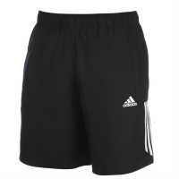 Sale Adidas Mens 3-Stripes Shorts Black/White Мъжко облекло за едри хора