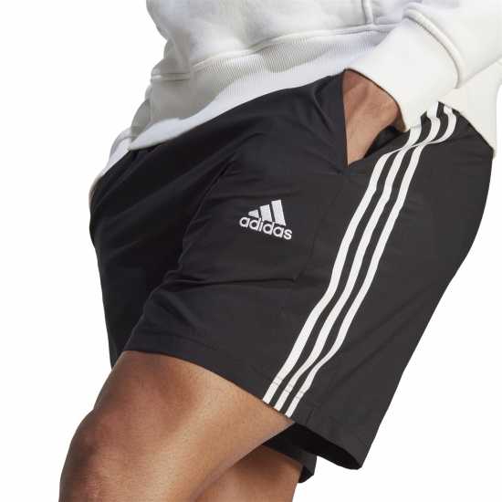 Adidas Essentials 3-Stripes Shorts ЧЕРНО/БЯЛО Дамски къси панталони