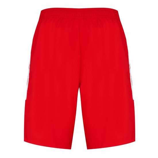 Adidas Мъжки Шорти 3-Stripes Shorts Mens Scarlet/White - Мъжко облекло за едри хора