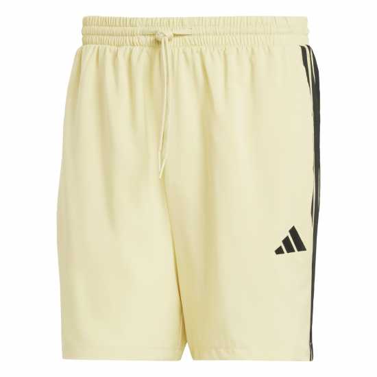Adidas Essentials 3-Stripes Shorts Прахово жълто Дамски къси панталони