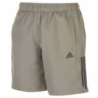 Sale Adidas Mens 3-Stripes Shorts Khaki/Black Мъжко облекло за едри хора
