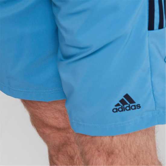 Adidas Essentials 3-Stripes Shorts Свети синьо Дамски къси панталони