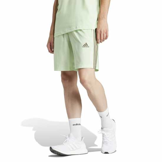 Adidas Мъжки Шорти 3-Stripes Shorts Mens Green Spark Мъжко облекло за едри хора