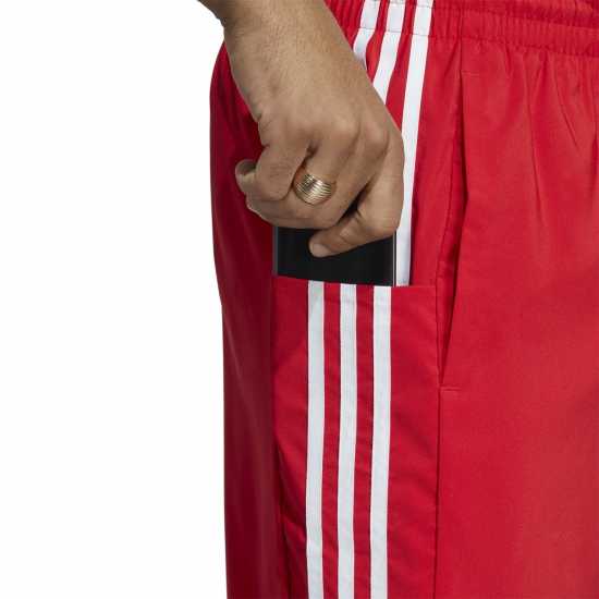 Adidas Essentials 3-Stripes Shorts Червено/Бяло Дамски къси панталони
