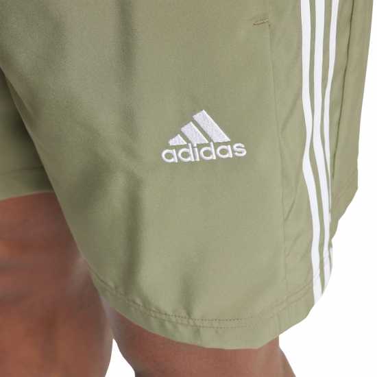 Adidas Essentials 3-Stripes Shorts Хаки/Бяло Дамски къси панталони
