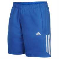Sale Adidas Mens 3-Stripes Shorts BrightRoyal/Wht Мъжко облекло за едри хора