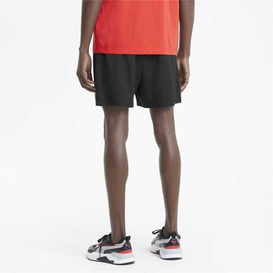 Puma Essentials Logo Woven Shorts 5 Mens Black/White Мъжко облекло за едри хора