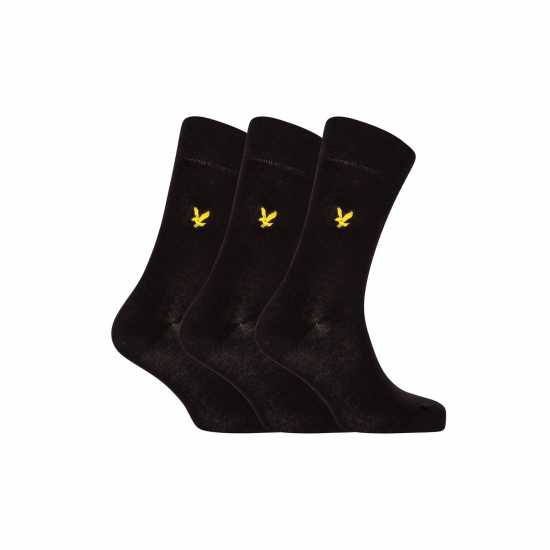 Lyle And Scott Men's Basic Crew Socks Черно 