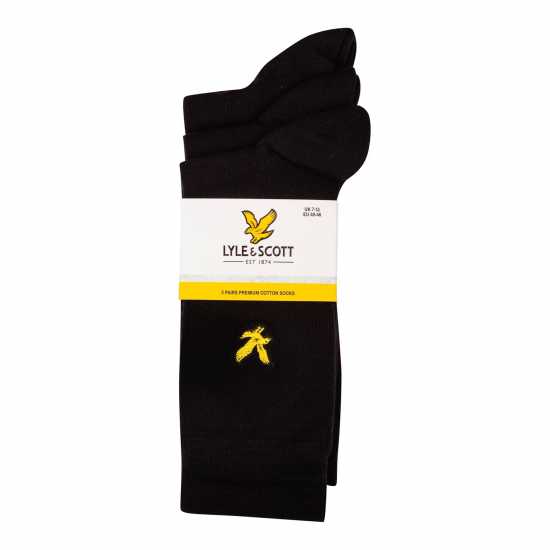 Lyle And Scott Men's Basic Crew Socks Черно 