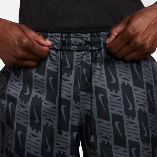 Nike Мъжки Шорти Woven Flow Shorts Mens Blck/Grey/White Мъжко облекло за едри хора