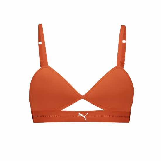 Puma Peek A Boo Triangle Bralette Огнено оранжево 