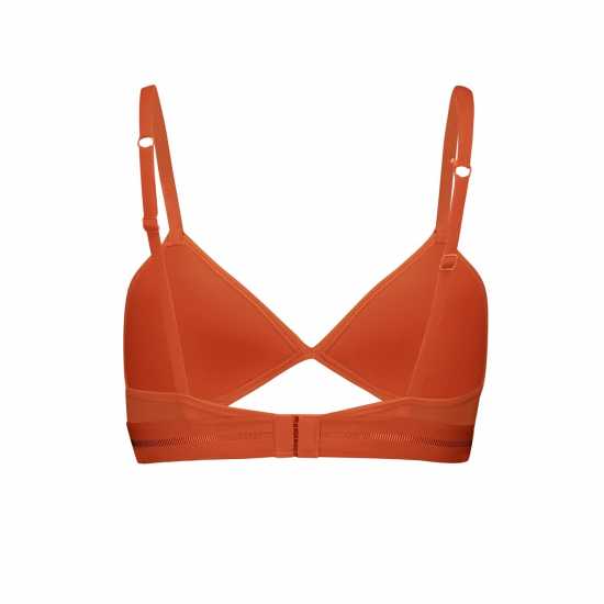 Puma Peek A Boo Triangle Bralette Огнено оранжево 