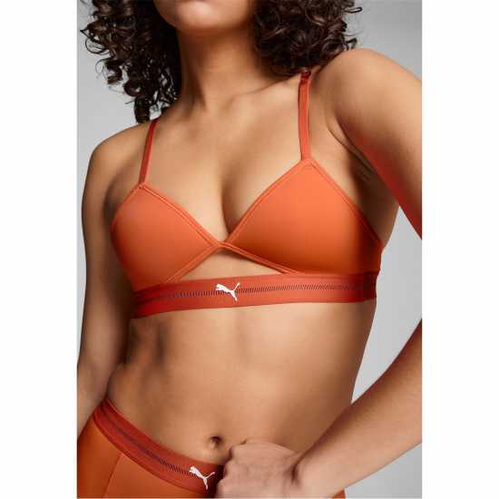 Puma Peek A Boo Triangle Bralette Огнено оранжево 