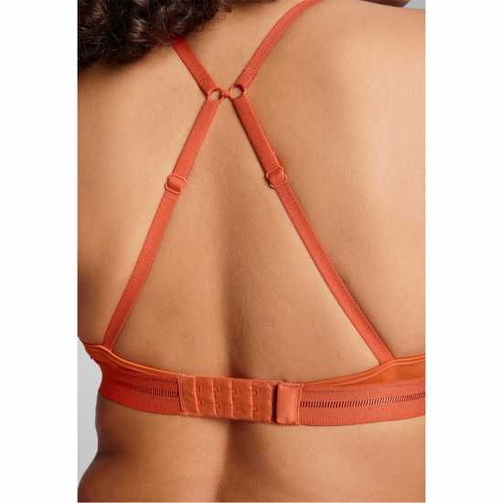 Puma Peek A Boo Triangle Bralette Огнено оранжево 