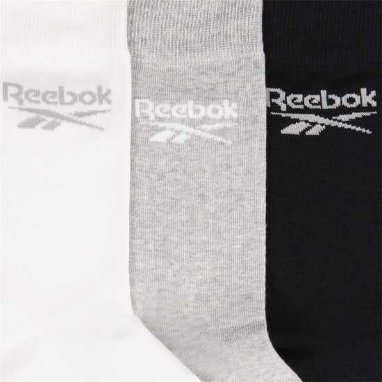Reebok 3P Crew Socks 00 Wht/Gry/Blk Мъжки чорапи