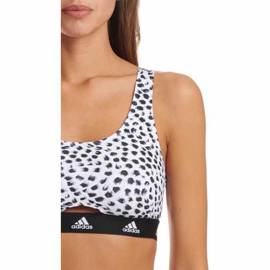 Дамско бельо Adidas Active Comfort Cotton Scoop Bralette Бяло и печат Adidas Active Comfort Cotton Scoop Bralette Бяло и печат Дамско бельо