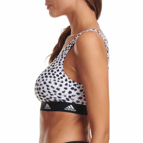 Дамско бельо Adidas Active Comfort Cotton Scoop Bralette Бяло и печат Adidas Active Comfort Cotton Scoop Bralette Бяло и печат Дамско бельо