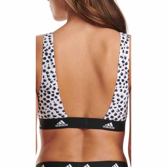 Дамско бельо Adidas Active Comfort Cotton Scoop Bralette Бяло и печат Adidas Active Comfort Cotton Scoop Bralette Бяло и печат Дамско бельо