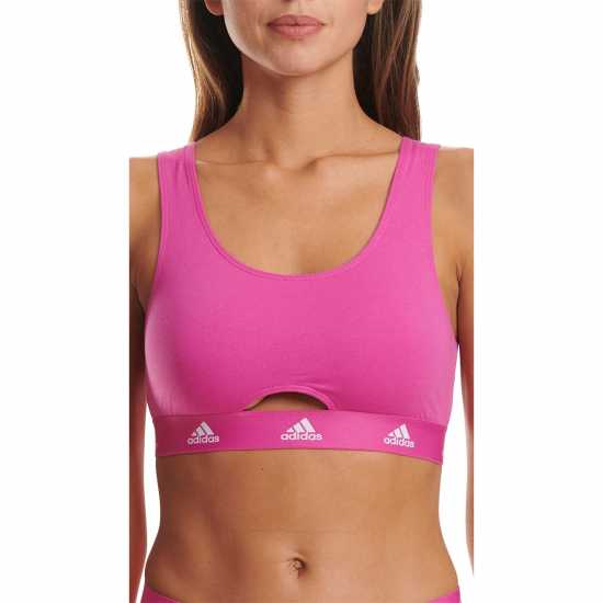 Adidas Active Comfort Cotton Scoop Bralette Фуксия Дамско бельо