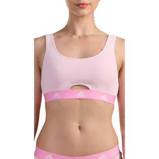 Adidas Active Comfort Cotton Scoop Bralette Ясно розово Дамско бельо