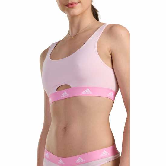 Adidas Active Comfort Cotton Scoop Bralette Ясно розово Дамско бельо