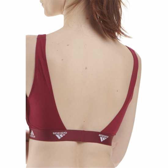 Adidas Active Comfort Cotton Scoop Bralette Бордо Дамско бельо