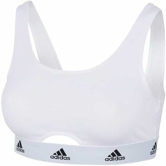 Дамско бельо Adidas Active Comfort Cotton Scoop Bralette White Adidas Active Comfort Cotton Scoop Bralette White Дамско бельо
