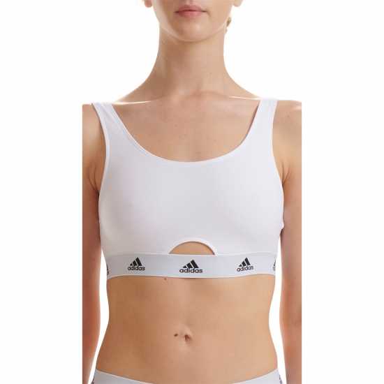 Дамско бельо Adidas Active Comfort Cotton Scoop Bralette White Adidas Active Comfort Cotton Scoop Bralette White Дамско бельо