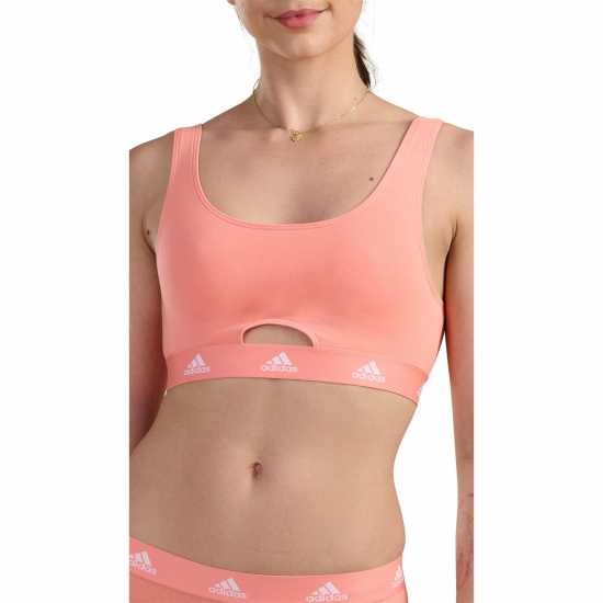 Дамско бельо Adidas Active Comfort Cotton Scoop Bralette Корал Adidas Active Comfort Cotton Scoop Bralette Корал Дамско бельо