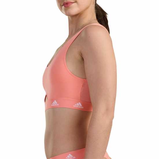 Дамско бельо Adidas Active Comfort Cotton Scoop Bralette Корал Adidas Active Comfort Cotton Scoop Bralette Корал Дамско бельо