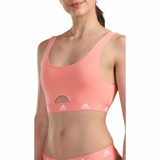Дамско бельо Adidas Active Comfort Cotton Scoop Bralette Корал Adidas Active Comfort Cotton Scoop Bralette Корал Дамско бельо