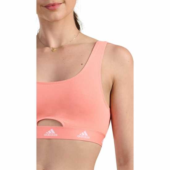 Дамско бельо Adidas Active Comfort Cotton Scoop Bralette Корал Adidas Active Comfort Cotton Scoop Bralette Корал Дамско бельо