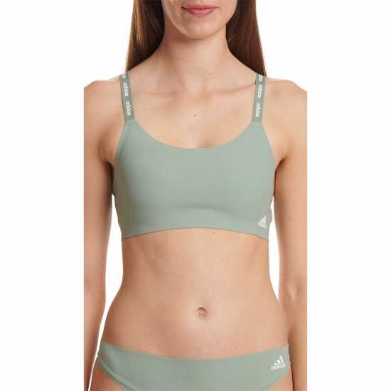 Adidas Active Micro Flex Scoop Lounge Bra Олива зелена Дамско бельо