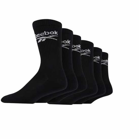 Reebok 6Pk Crew Sock Sn00 Black Мъжки чорапи