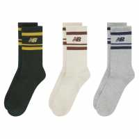 New Balance 3 Pack Stripe Crew Socks