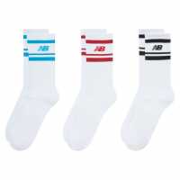 New Balance 3 Pack Stripe Crew Socks