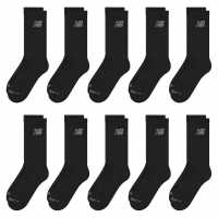 New Balance 10 Pack Cushioned Crew Socks Черно 