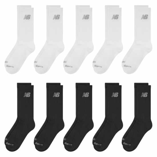 New Balance 10 Pack Cushioned Crew Socks Multi New Balance 10 Pack Cushioned Crew Socks Multi