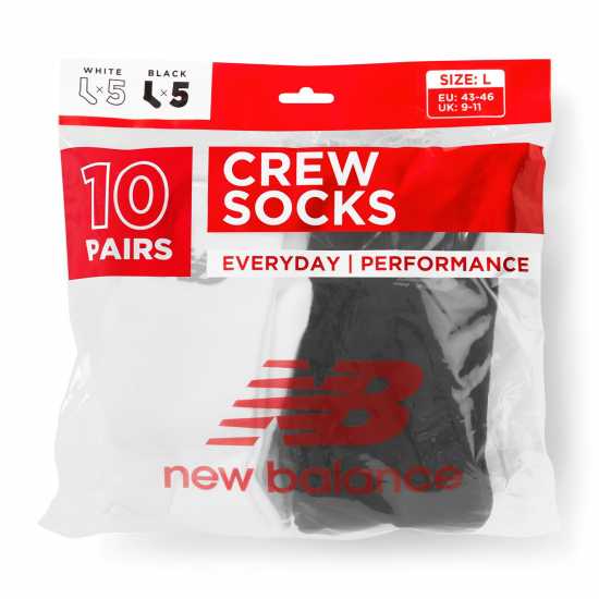 New Balance 10 Pack Cushioned Crew Socks Multi New Balance 10 Pack Cushioned Crew Socks Multi