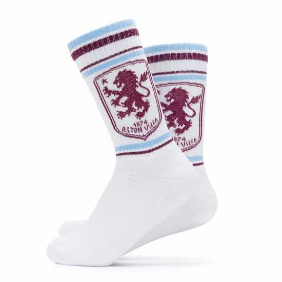 Team Football Officially Licensed Socks 2-Pack Size 7-11 Unisex AVFC Crest Team Football Officially Licensed Socks 2-Pack Size 7-11 Unisex AVFC Crest