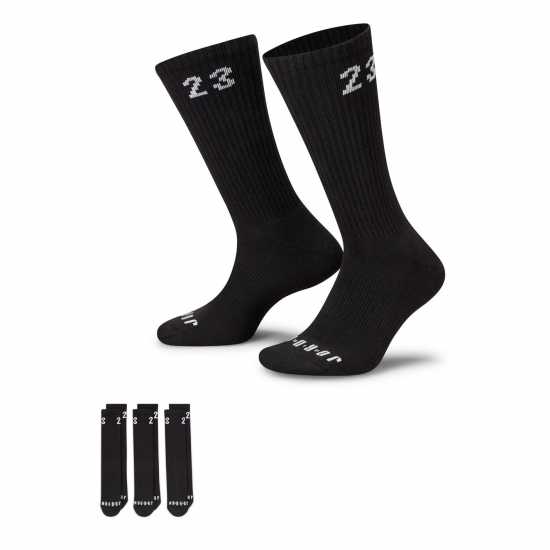 Мъжки чорапи Nike Air Jordan Essentials Crew Socks (3 Pairs) Черно Nike Air Jordan Essentials Crew Socks (3 Pairs) Черно Мъжки чорапи