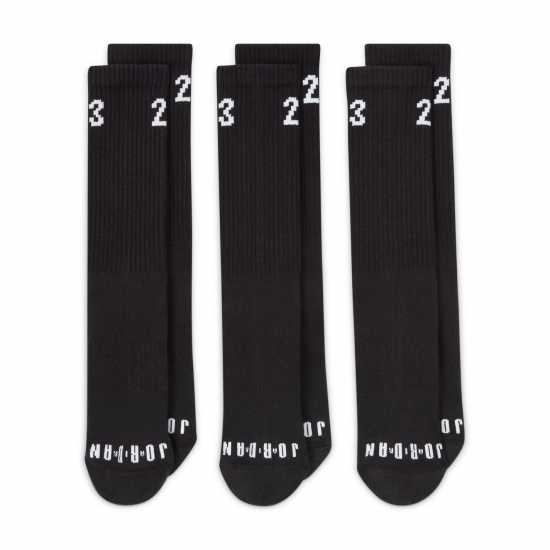 Мъжки чорапи Nike Air Jordan Essentials Crew Socks (3 Pairs) Черно Nike Air Jordan Essentials Crew Socks (3 Pairs) Черно Мъжки чорапи
