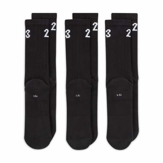 Мъжки чорапи Nike Air Jordan Essentials Crew Socks (3 Pairs) Черно Nike Air Jordan Essentials Crew Socks (3 Pairs) Черно Мъжки чорапи