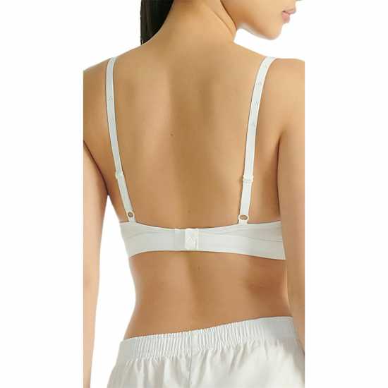 Adidas Active Essentials Cotton 3-Stripes Scoop Bralette White Adidas Active Essentials Cotton 3-Stripes Scoop Bralette White