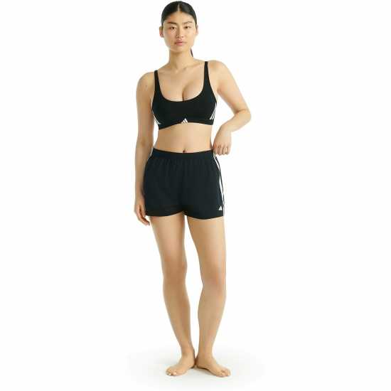 Adidas Active Essentials Cotton 3-Stripes Scoop Bralette Black Adidas Active Essentials Cotton 3-Stripes Scoop Bralette Black