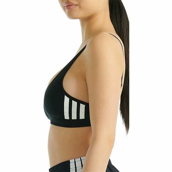 Adidas Active Essentials Cotton 3-Stripes Scoop Bralette Black Adidas Active Essentials Cotton 3-Stripes Scoop Bralette Black