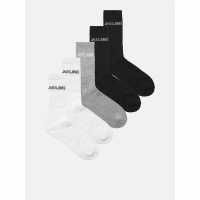 Мъжки Чорапи Jack And Jones Mens Regen 5 Pack Crew Socks Mens Lt Grey Melange 