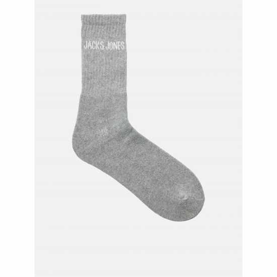 Мъжки Чорапи Jack And Jones Mens Regen 5 Pack Crew Socks Mens Lt Grey Melange Мъжки Чорапи Jack And Jones Mens Regen 5 Pack Crew Socks Mens Lt Grey Melange