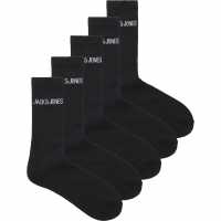 Jack And Jones Regen Mens 5-Pack Crew Socks Черно Мъжки чорапи