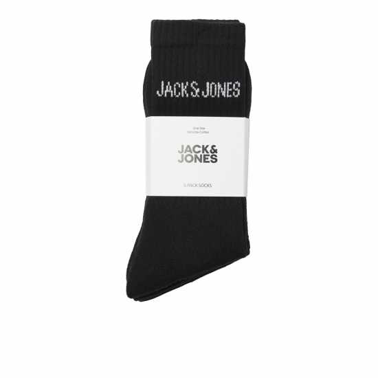 Jack And Jones Regen Mens 5-Pack Crew Socks Черно Мъжки чорапи